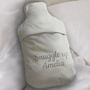 Personalised Name Floral Letter Hot Water Bottle Cover, thumbnail 3 of 8