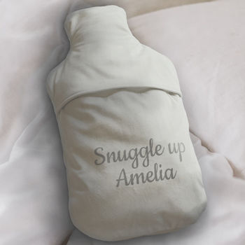 Personalised Name Floral Letter Hot Water Bottle Cover, 3 of 8