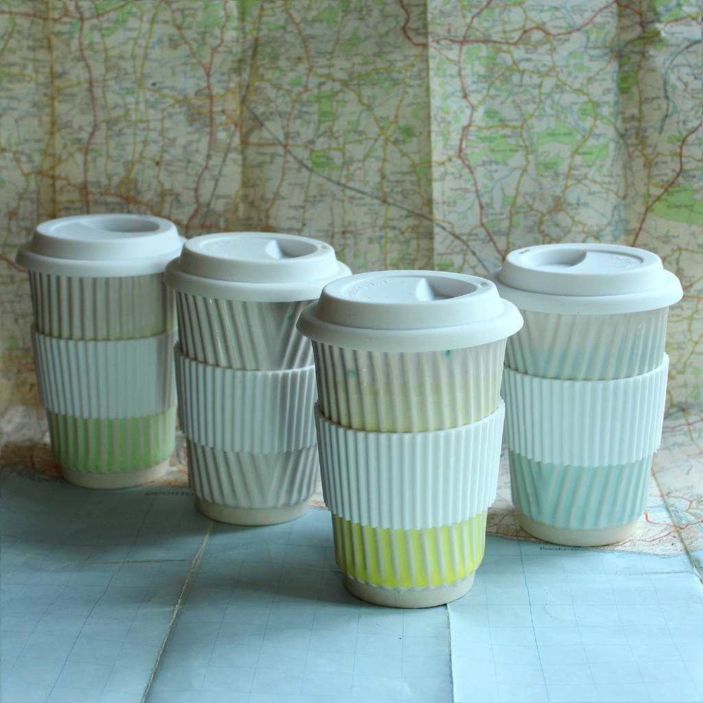 Ceramic Travel Mug Eco Coffee Cup By Helen Rebecca Ceramics
