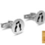 Kissing Couple Sterling Silver Cufflinks, thumbnail 4 of 6