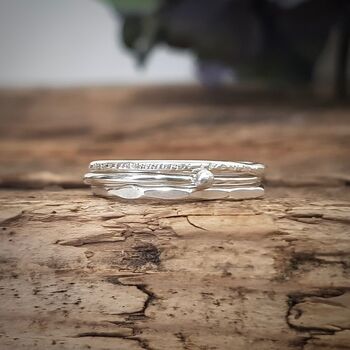 Sterling Silver Stacking Ring Set, 3 of 5