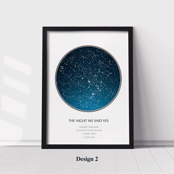 Personalised Star Map Print, 4 of 9