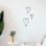 Wire Heart Shapes Wall Art, thumbnail 1 of 6