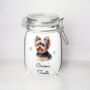 Personalised Yorkshire Terrier Kilner Style Treat Jar, thumbnail 2 of 2