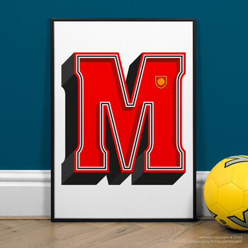Manchester, A To Z Football Prints And Posters, 3 of 6