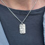 Memorial Ashes Imprint Dog Tag Silver Necklace, thumbnail 1 of 5