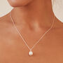 Rose, Silver Or Gold, Large Single Pearl Drop Necklace, thumbnail 2 of 8