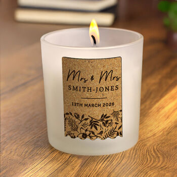Personalised Wedding Cork Candle, 3 of 4