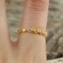 Gold Mixed Gemstone Sterling Silver Stacking Ring, thumbnail 2 of 4