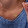 Polaris Coin North Star Pendant Necklace In Gold, thumbnail 9 of 10