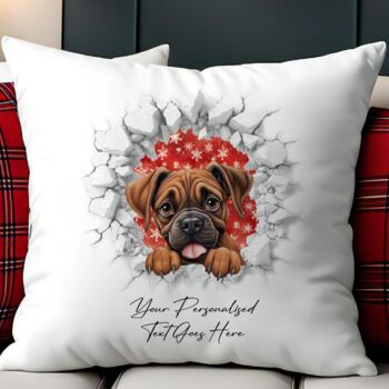 Personalised Christmas Boxer Dog Break Through, 5 of 10