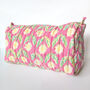 Quilted Block Print Toiletry Bag, Handmade In India, thumbnail 1 of 4