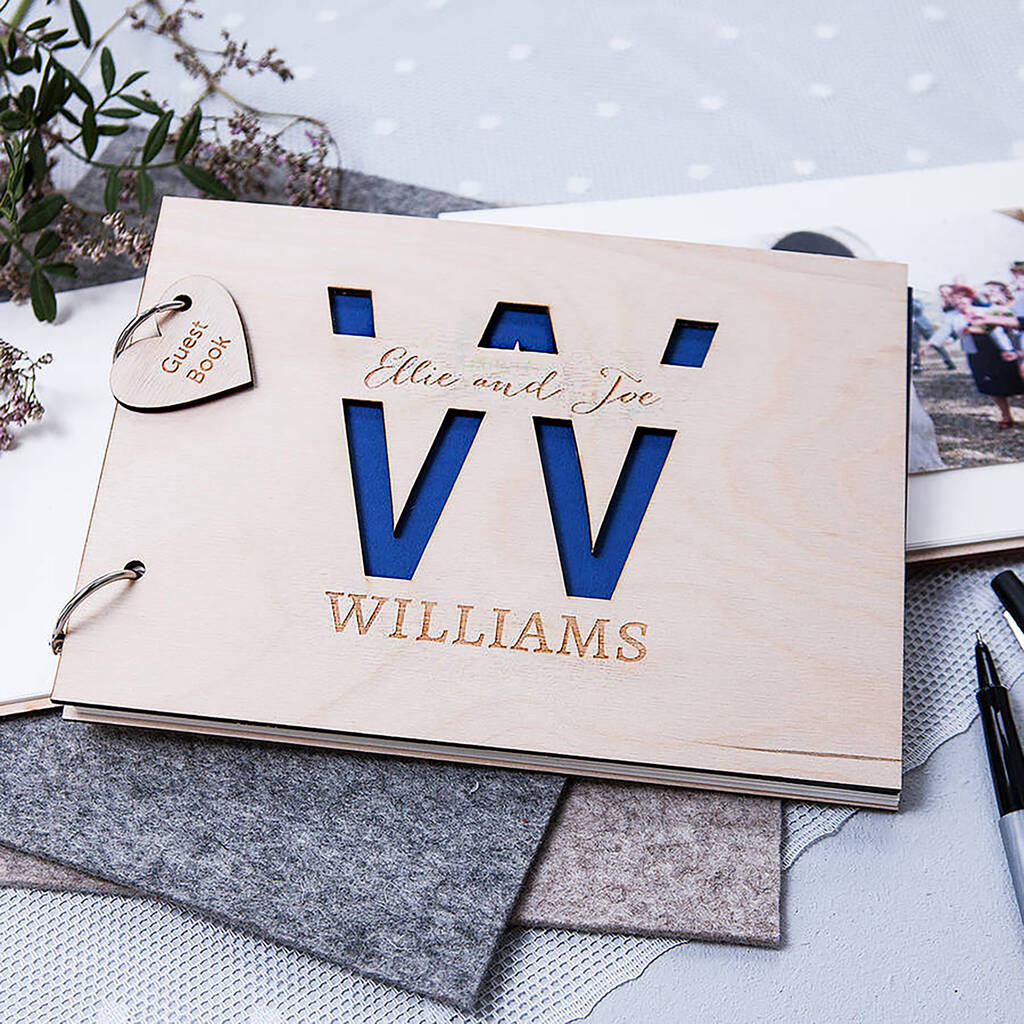 Personalised Initial Wedding Guest Book, 1 of 8