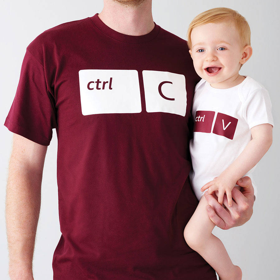 Copy And Paste T Shirt And Baby Grow, 1 of 4