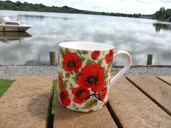 Jumbo Mug In Vibrant Red Poppy Design, 11 of 12