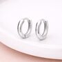 Chunky Sterling Silver Hinged Huggie Hoop Earrings – 20mm, thumbnail 2 of 6