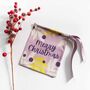 Lemon/Lilac Mistletoe Organic Cotton Christmas Pouch, thumbnail 3 of 8