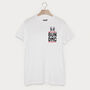 Bun Dmc Hip Hop Bunny White Organic Slogan T Shirt, thumbnail 1 of 2