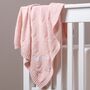 Personalised Pink Star Jacquard Blanket, thumbnail 1 of 7