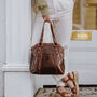 Leather Shoulder Tote Bag With Pocket, thumbnail 3 of 8