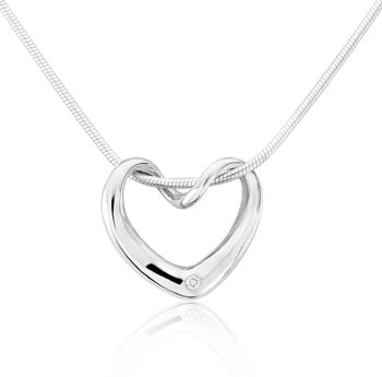 Silver Twisted Heart Necklace, 5 of 6