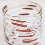 Decorative Pink Ripple Glass Votive, thumbnail 3 of 3