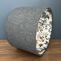 Bronte Roan Blue Tweed Floral Lined Lampshades, thumbnail 1 of 10