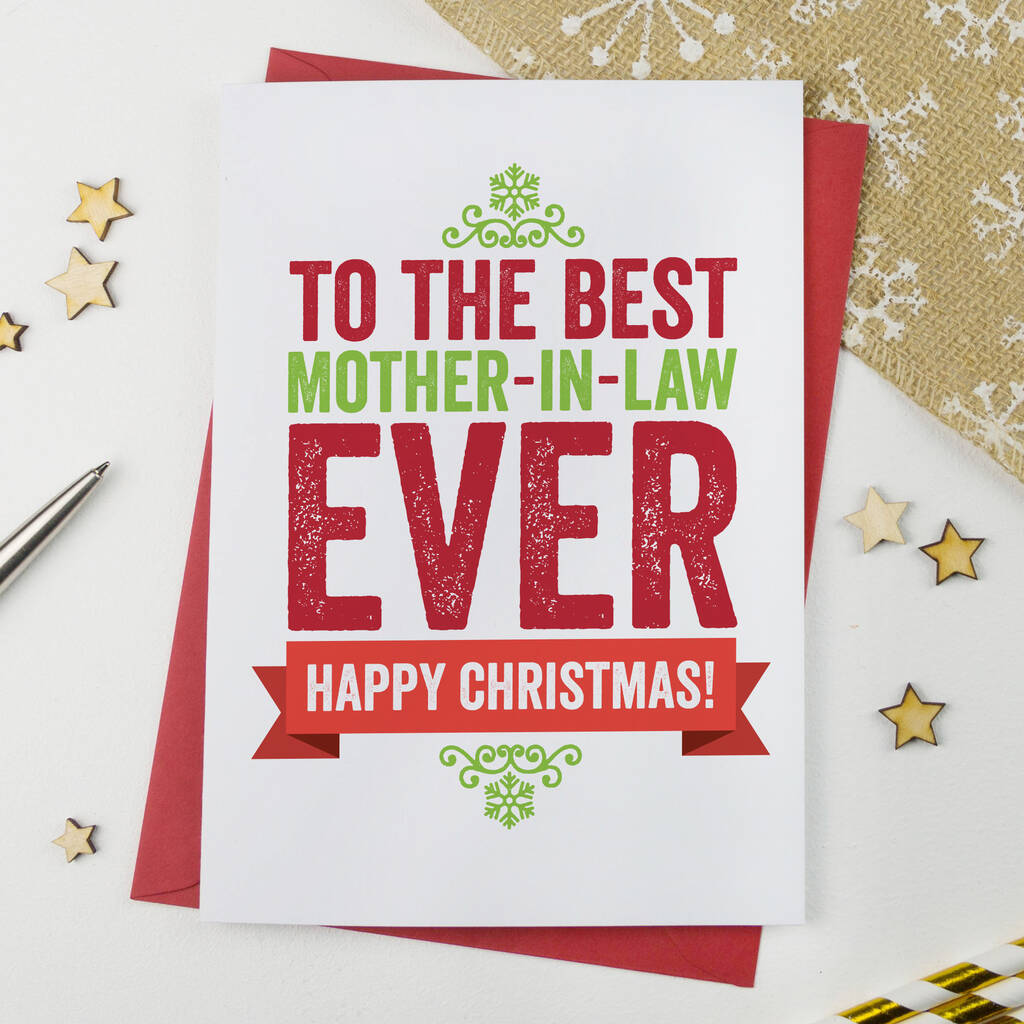 Best Mother In Law Christmas Card By A is for Alphabet