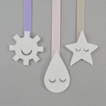 Girls Personalised Moon And Star Hair Bow Holder, 4 of 7