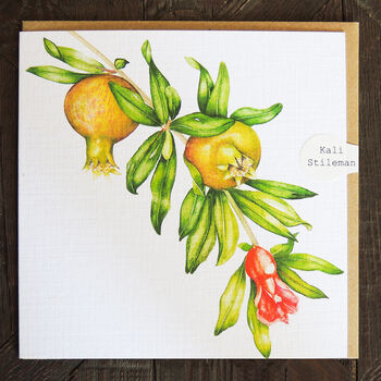 Young Pomegranates Greetings Card, 4 of 5