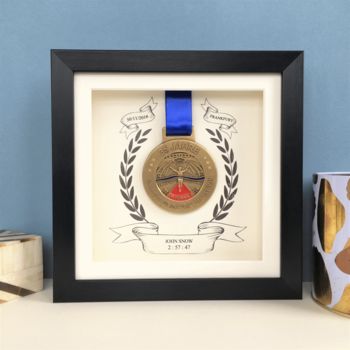 Personalised Marathon Medal Presentation Black Frame, 3 of 3