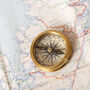 Vintage Replica Brass Pocket Compass With Leather Case, thumbnail 7 of 9