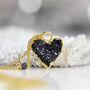 Diamond And Druzy Love Heart Necklace, thumbnail 4 of 11