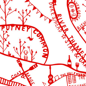 Putney Illustrated Map Print, 5 of 8