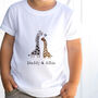 Daddy And Me Personalised Giraffe T Shirt, thumbnail 1 of 2