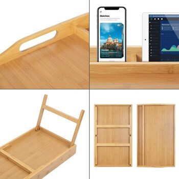 Portable Breakfast In Bed Tray With Phone Tablet Holder, 7 of 7