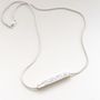 Embossed Silver Bar Necklace, thumbnail 3 of 12