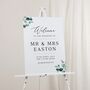 Blue Eucalyptus Personalised Wedding Welcome Sign, thumbnail 1 of 4