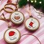 Personalised Embroidered Christmas Tree Decoration, thumbnail 4 of 12