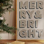 Merry And Bright Textured Christmas Print, thumbnail 3 of 7