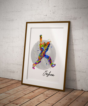 Personalised Cricket Print, 3 of 3