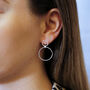 Sterling Silver Double Wreath Drop Earrings, thumbnail 3 of 7