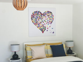 Large Feature Wall Butterfly Kaleidoscope Heart Print, 2 of 6