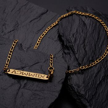 Gold Engravable 3mm Figaro Chain, 9 of 12