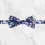 Handmade Wedding Tie In Navy And Purple Floral Print, thumbnail 5 of 8