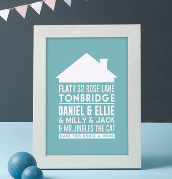 Personalised Family Home Typography Print, 2 of 5