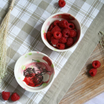 Raspberry Bowl, Berry Bowl, Trinket Tapas Dish, 3 of 4