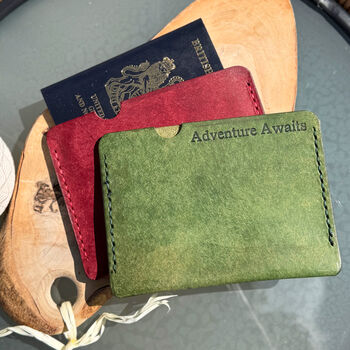 Handmade Leather Passport Cover, 2 of 7