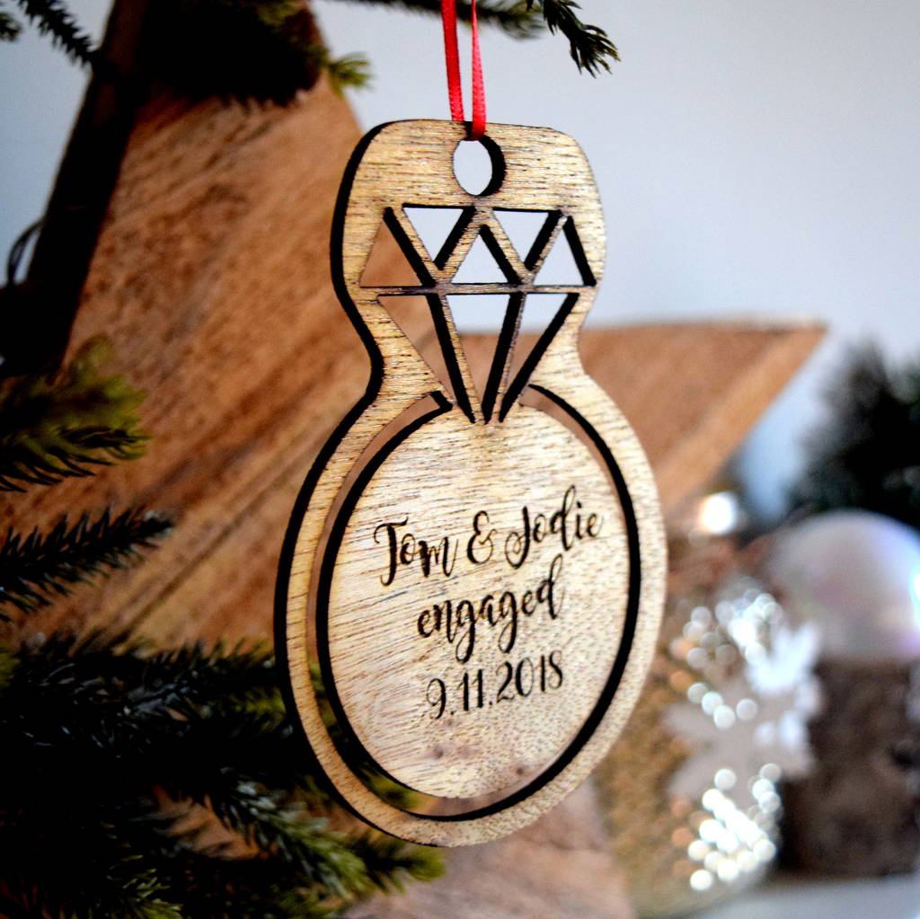 Diamond Ring Engagement Christmas Decoration By The Alphabet Gift Shop