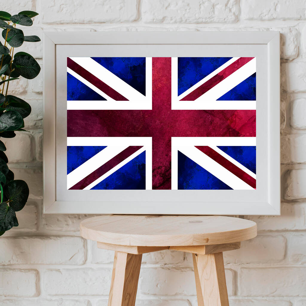 Union Jack Coronation British Flag Painting Art Print, 1 of 4